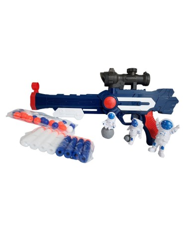 Pistola Lanza Dardos Nerf Y Pelotas Astronauta Juguete Niños