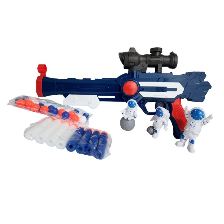 Pistola Lanza Dardos Nerf Y Pelotas Astronauta Juguete Niños