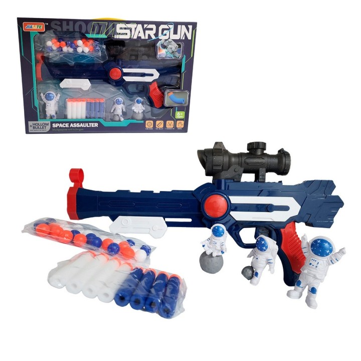 Pistola Lanza Dardos Nerf Y Pelotas Astronauta Juguete Niños