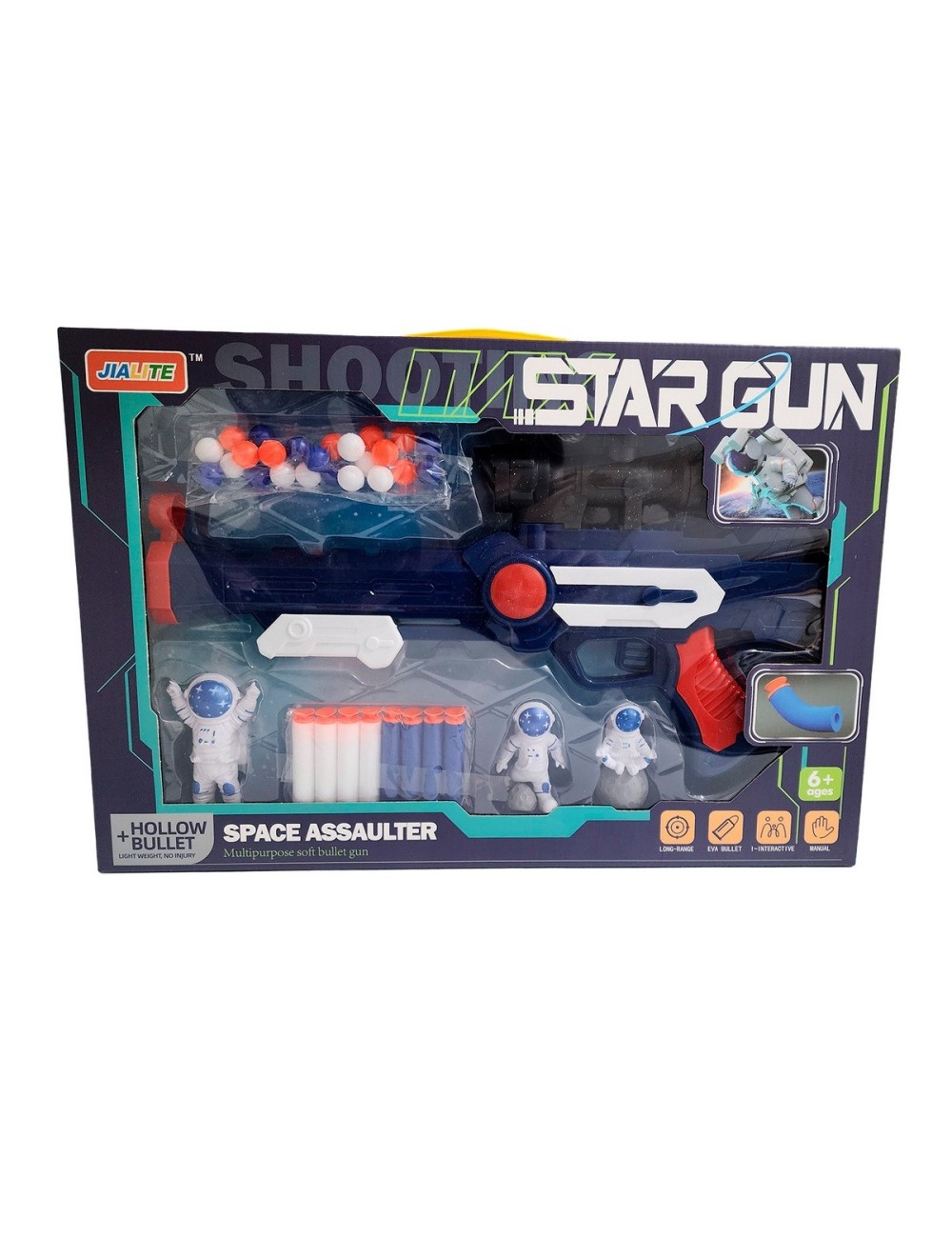 Pistola Lanza Dardos Nerf Y Pelotas Astronauta Juguete Niños