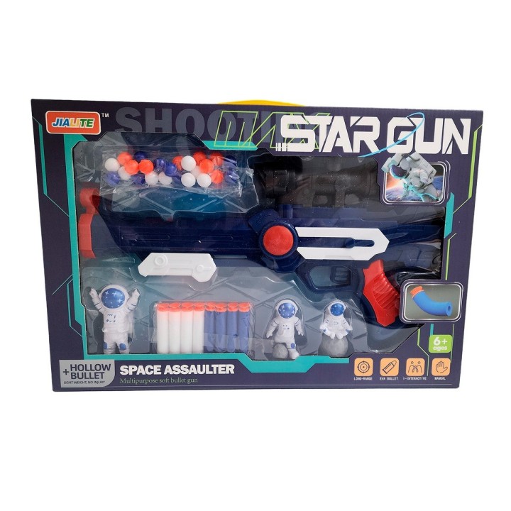 Pistola Lanza Dardos Nerf Y Pelotas Astronauta Juguete Niños