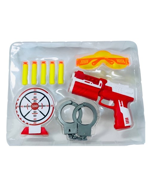 Pistola Lanza Dardos Nerf Multiples + Tiro Al Blanco Gafas