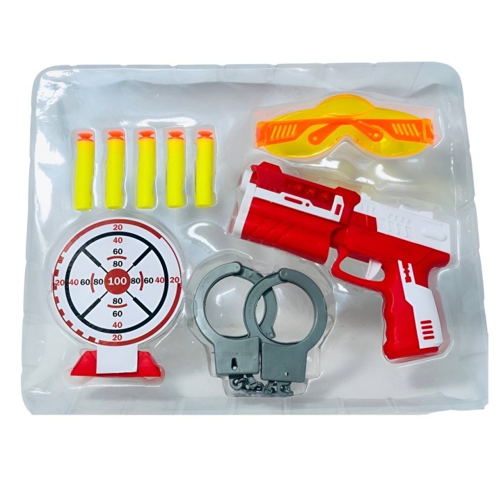 Pistola Lanza Dardos Nerf Multiples + Tiro Al Blanco Gafas