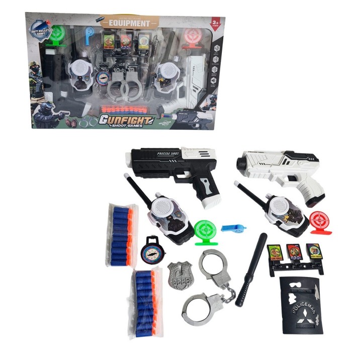 Juguete Walkie Talkies Boquitoqui Set Pistola Lanza Dardo
