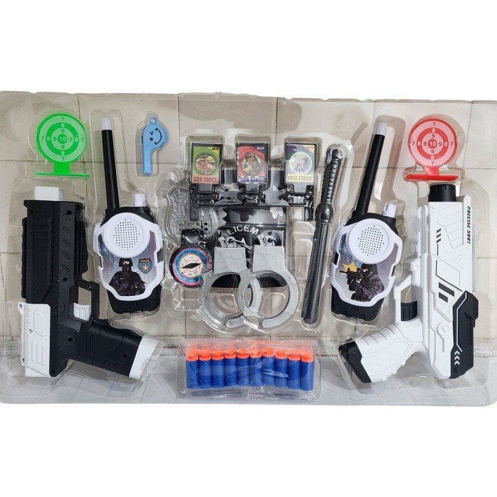 Juguete Walkie Talkies Boquitoqui Set Pistola Lanza Dardo