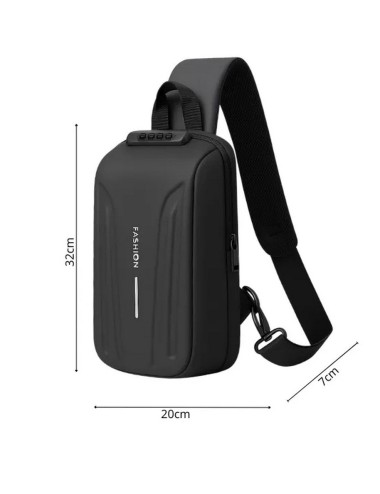 Bolso Cubierta Dura Fashion Pechero Para Hombre Con Clave