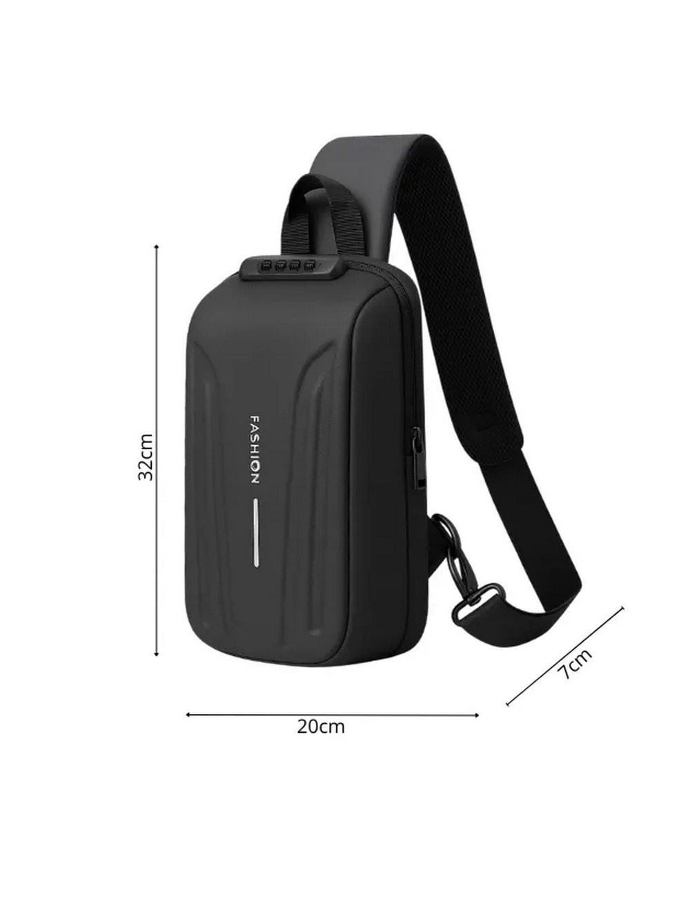 Bolso Cubierta Dura Fashion Pechero Para Hombre Con Clave