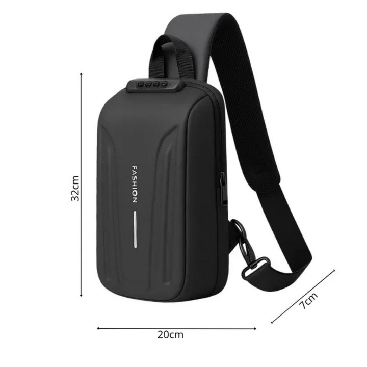 Bolso Cubierta Dura Fashion Pechero Para Hombre Con Clave