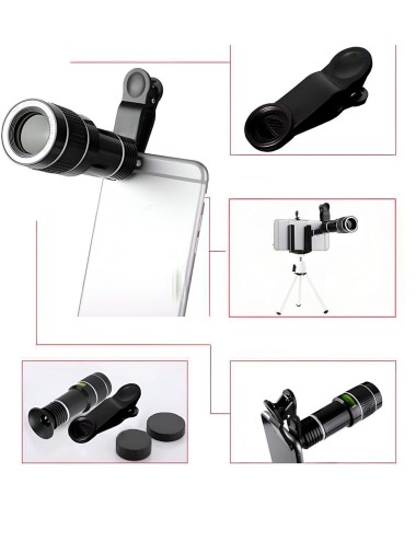 Lente Optico Telescopio Accesorio Celular Zoom 20x