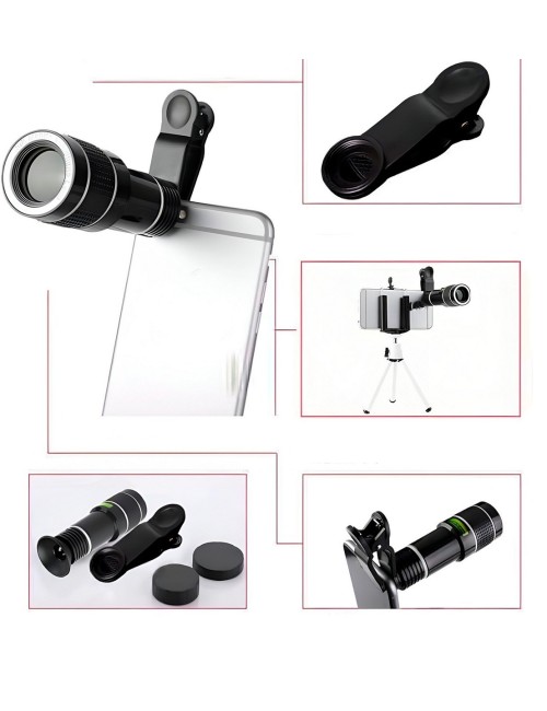 Lente Optico Telescopio Accesorio Celular Zoom 20x
