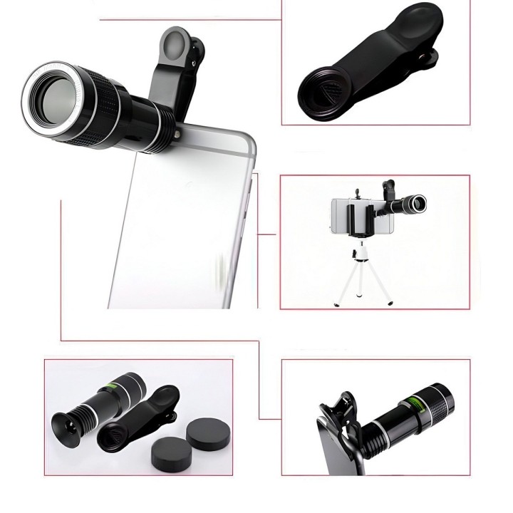 Lente Optico Telescopio Accesorio Celular Zoom 20x