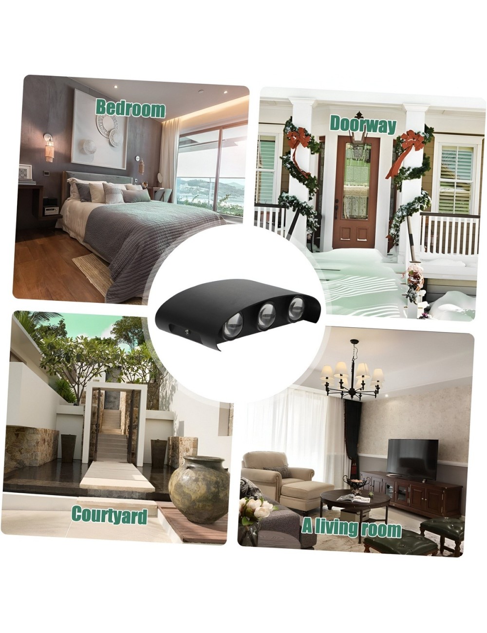 Lampara De Pared Ovalada Moderna