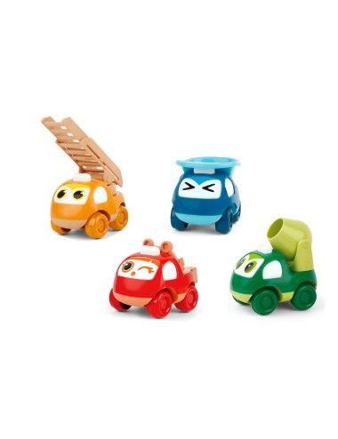 Vehiculo Construcccion Camiones Coleccionables X 4 Unidades