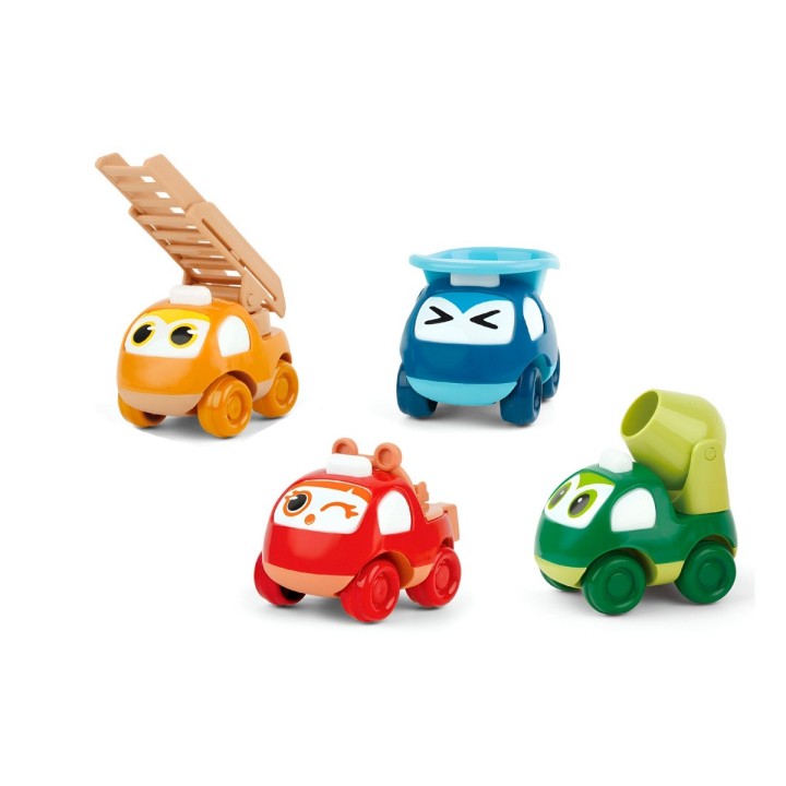 Vehiculo Construcccion Camiones Coleccionables X 4 Unidades