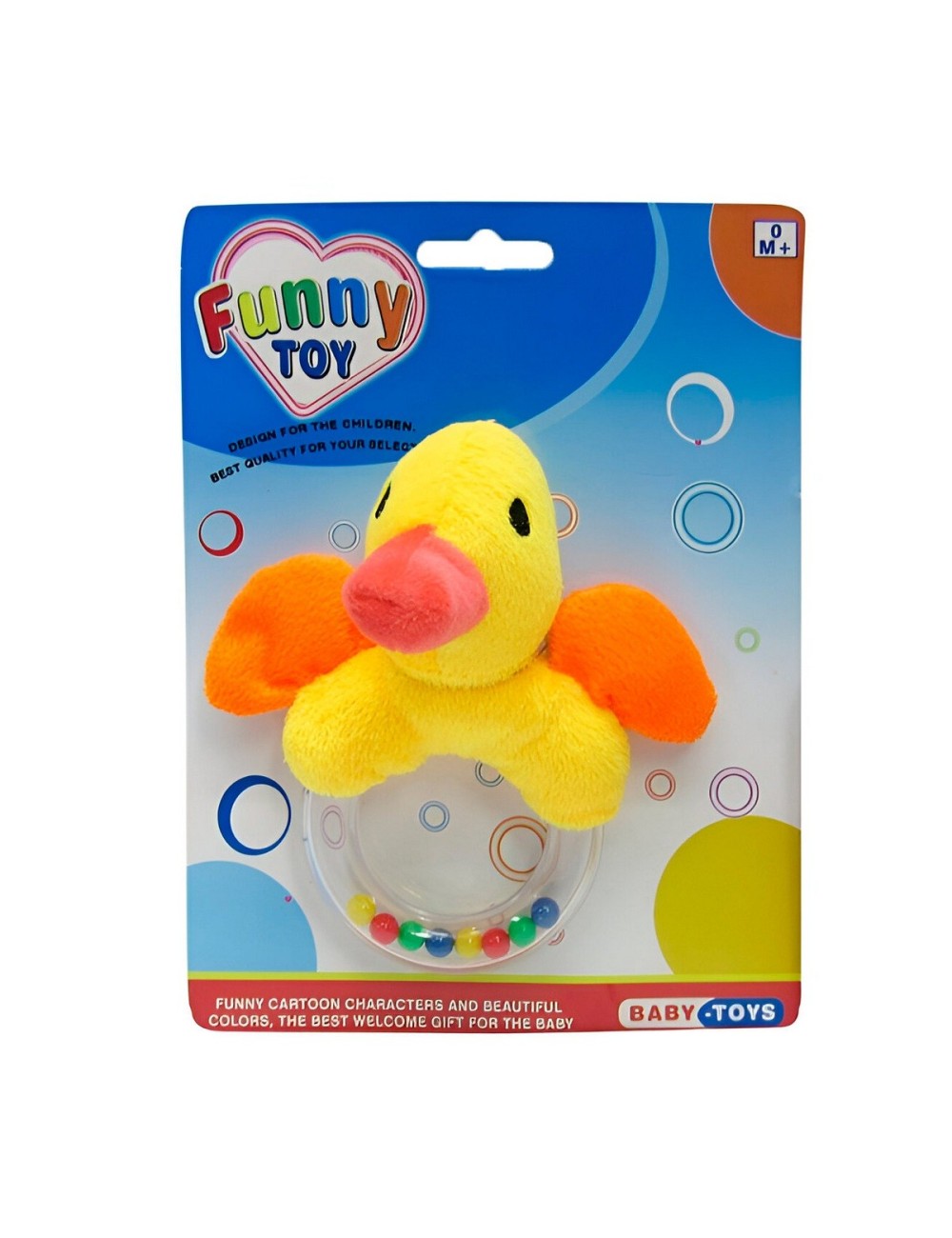 Sonajero Pato Peluche Felpa Juguete Bebes Interactivo