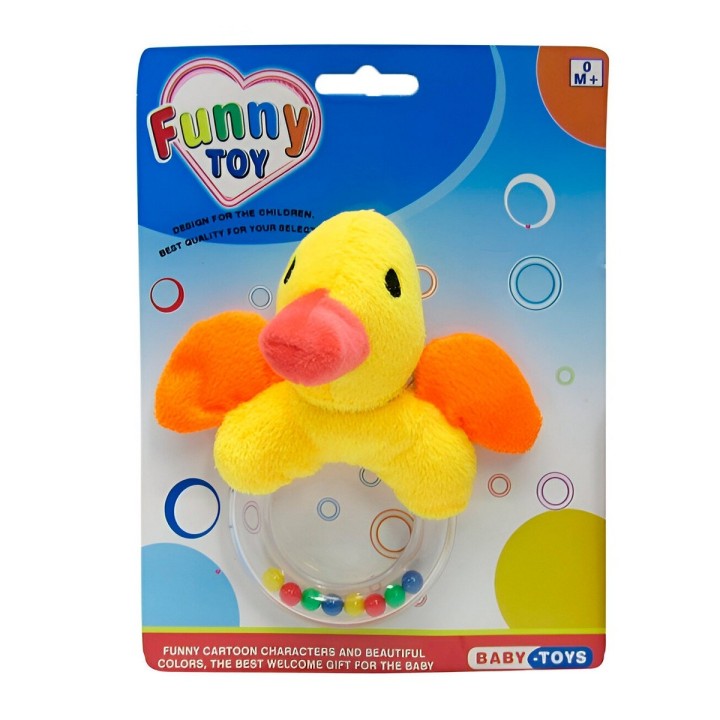 Sonajero Pato Peluche Felpa Juguete Bebes Interactivo