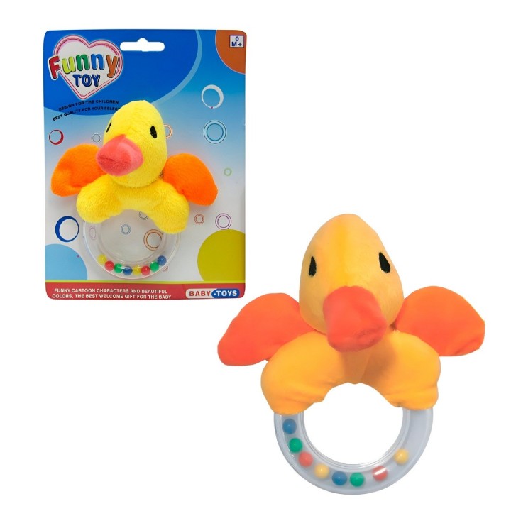 Sonajero Pato Peluche Felpa Juguete Bebes Interactivo