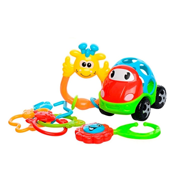 Set De Sonajeros Con Mordedor Juguete Aprendizaje Bebe