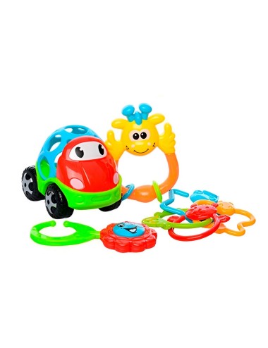 Set De Sonajeros Con Mordedor Juguete Aprendizaje Bebe