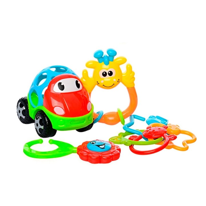 Set De Sonajeros Con Mordedor Juguete Aprendizaje Bebe