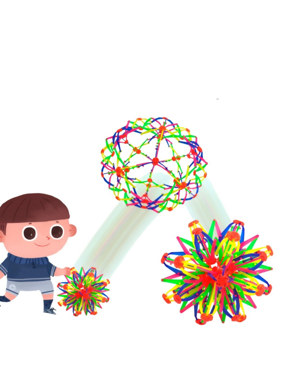 Pelota Expandible De Color Juguete Antiestres Didactico Niño