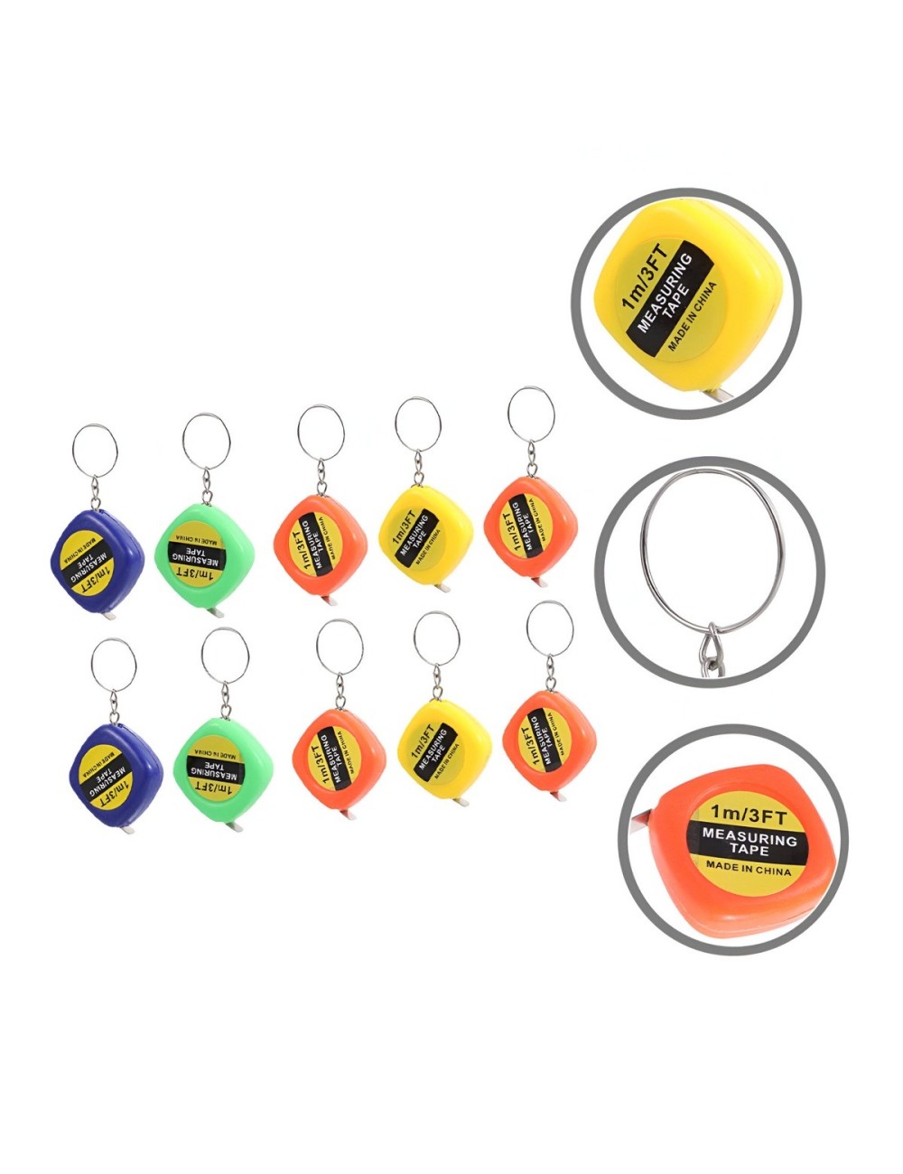 Metro Llavero Multicolor Para Regalos Fiestas X 12 Unidades