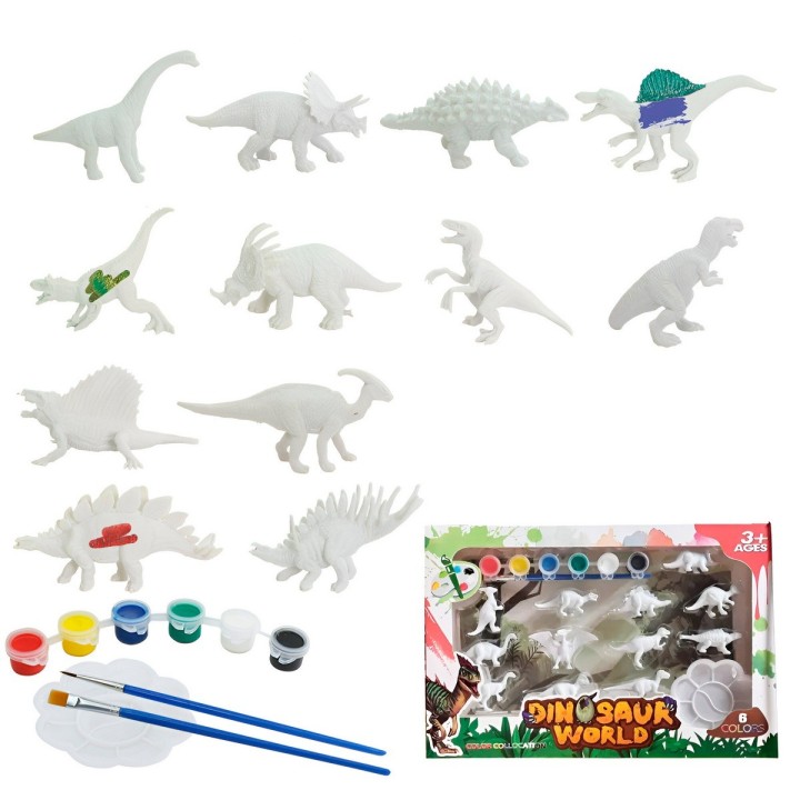 Juguete Figura Dinosaurios Jurassic Para Pintar Didáctico