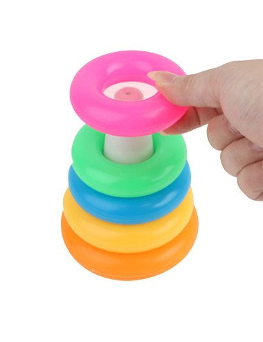Juego Torre Aros Encastre Pato Mini Motricidad De Bebe