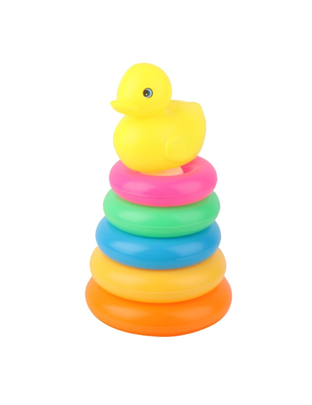 Juego Torre Aros Encastre Pato Mini Motricidad De Bebe