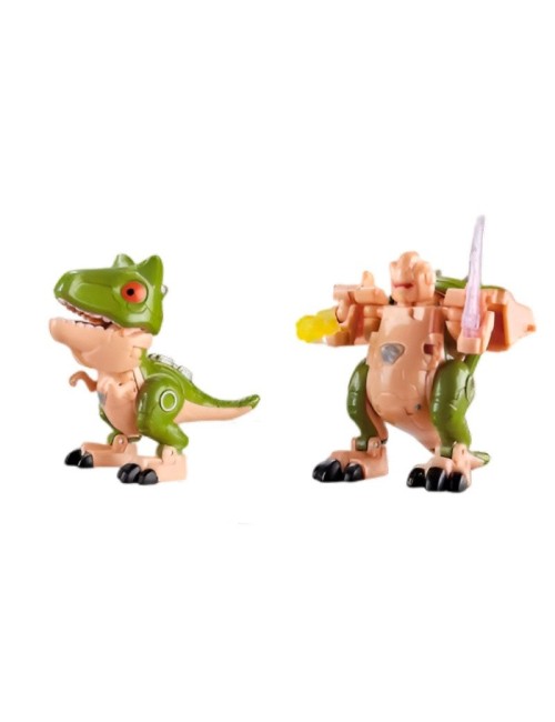 Dinosaurio Rex Transformable En Robot Coleccion X 6 Unidades