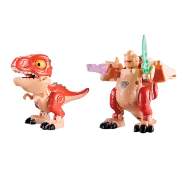 Dinosaurio Rex Transformable En Robot Coleccion X 6 Unidades