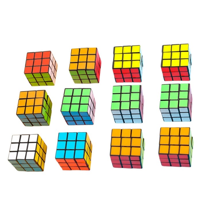 Cubo Multicolor Para Regalos Fiestas Juguete X 12 Unidades