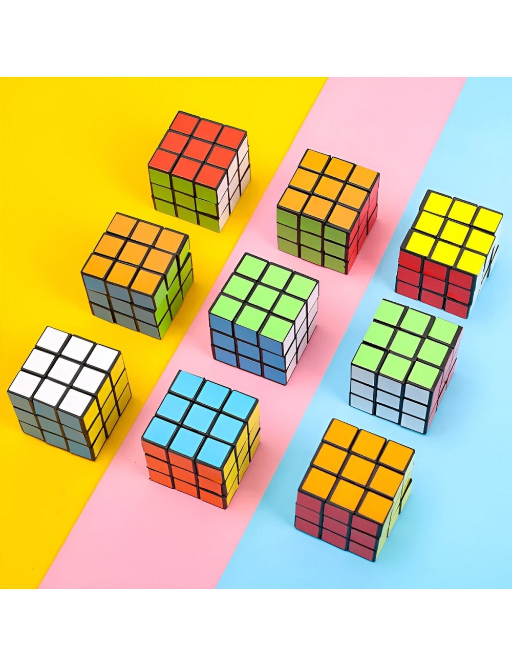 Cubo Multicolor Para Regalos Fiestas Juguete X 12 Unidades