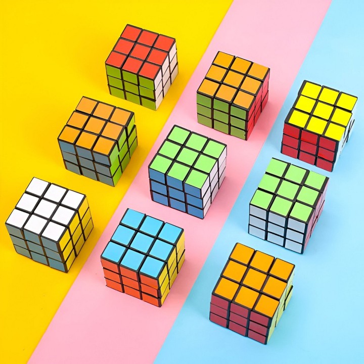 Cubo Multicolor Para Regalos Fiestas Juguete X 12 Unidades