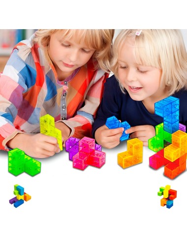 Cubo Magnetico Multicolor Juguete Interactivo Con Cartas