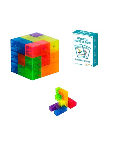 Cubo Magnetico Multicolor Juguete Interactivo Con Cartas