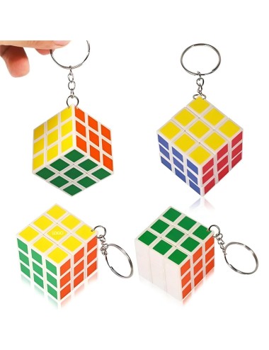 Cubo Llavero Multicolor Para Regalos X 12 Unidades