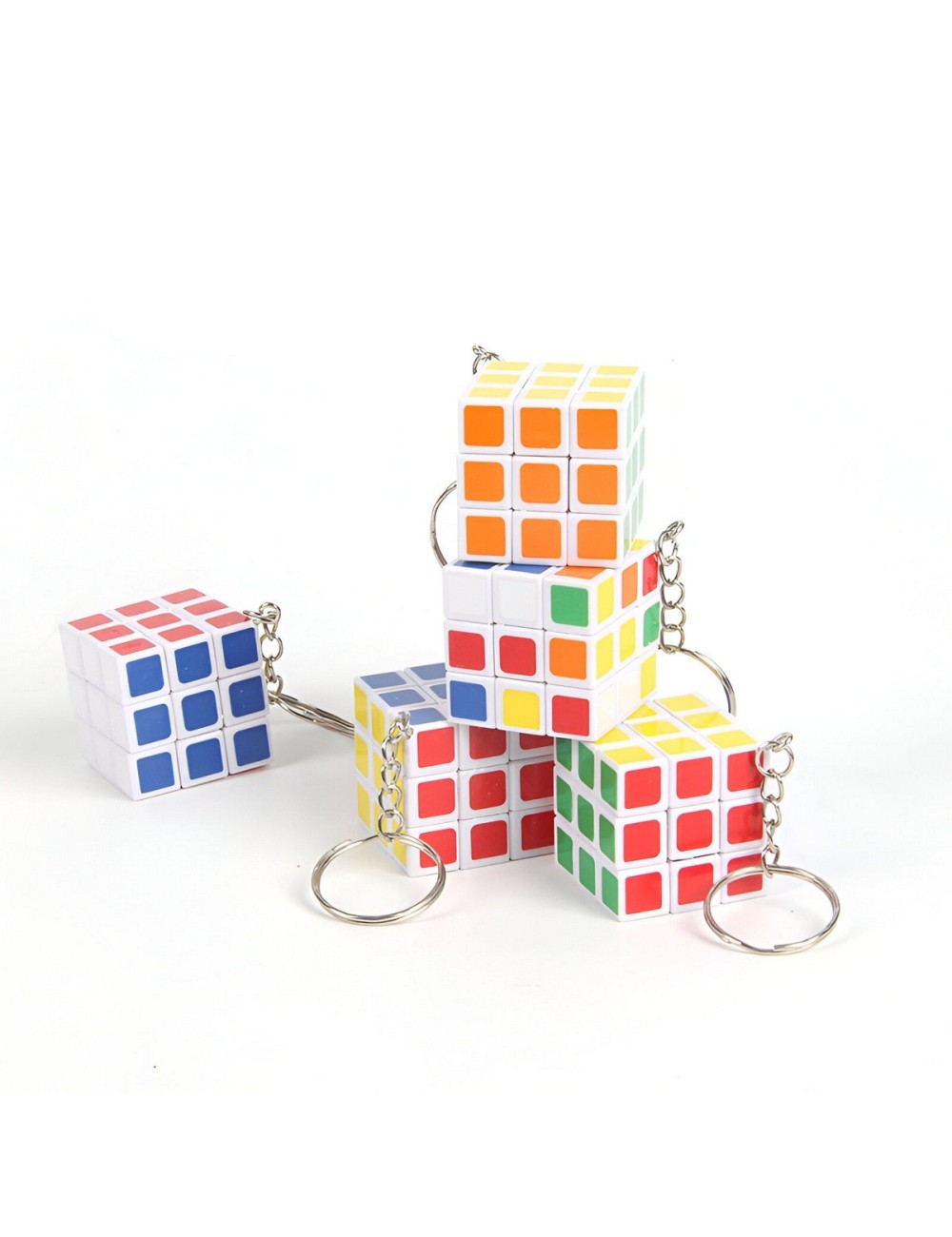 Cubo Llavero Multicolor Para Regalos X 12 Unidades