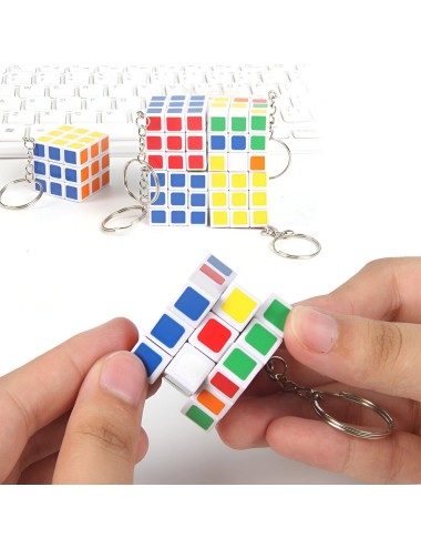 Cubo Llavero Multicolor Para Regalos X 12 Unidades