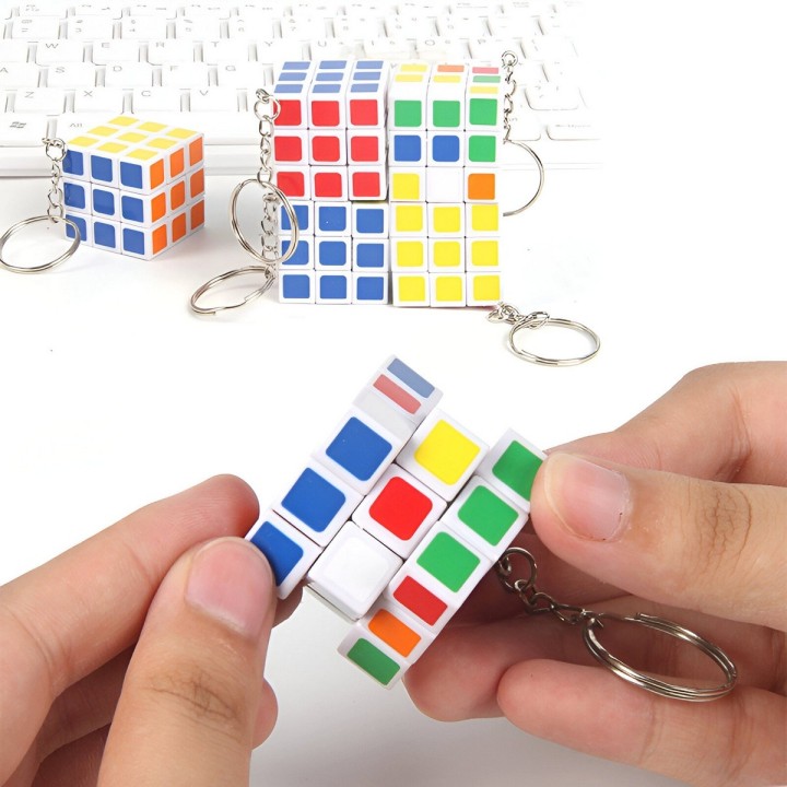 Cubo Llavero Multicolor Para Regalos X 12 Unidades