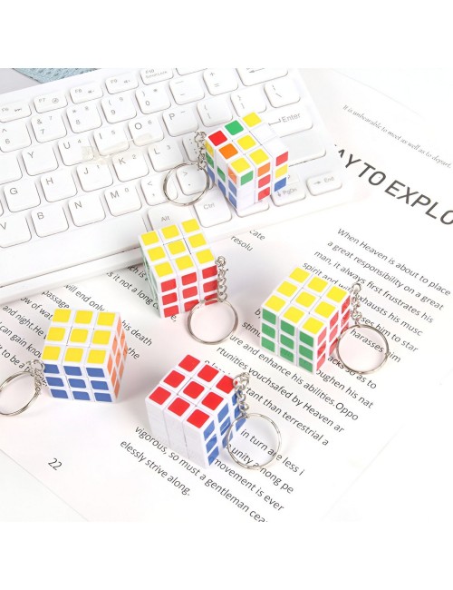 Cubo Llavero Multicolor Para Regalos X 12 Unidades