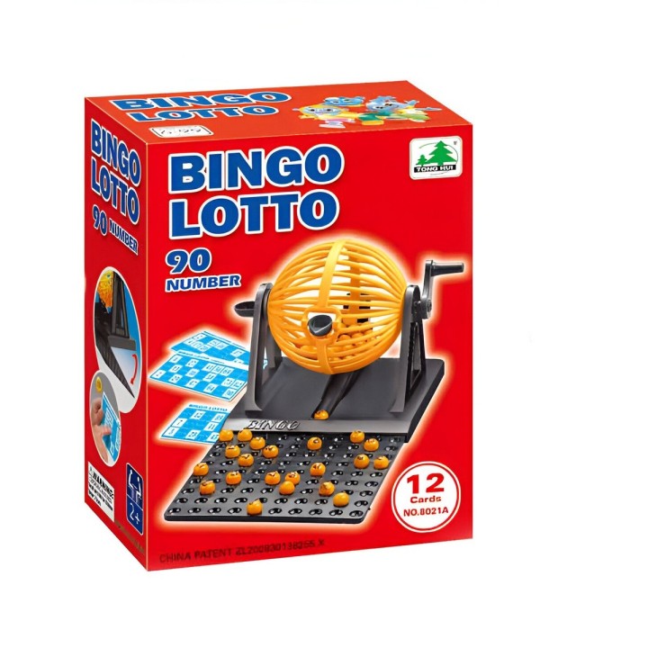 Bingo Lotto Juego De Mesa Interactivo + Balotera+ 90 Balotas