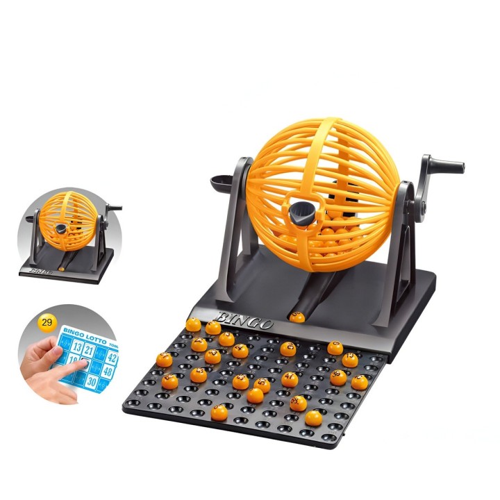 Bingo Lotto Juego De Mesa Interactivo + Balotera+ 90 Balotas