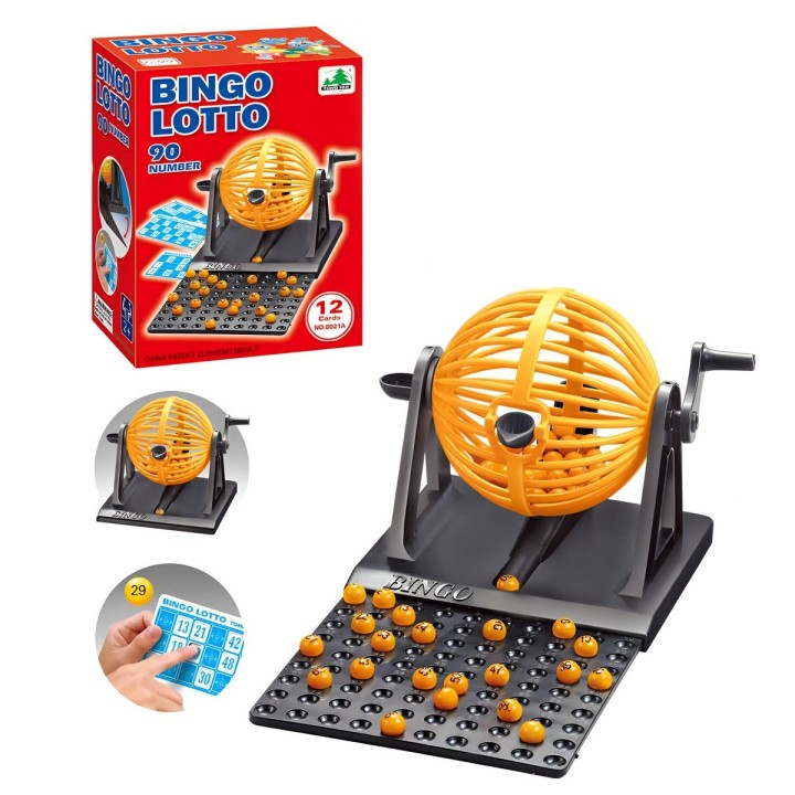 Bingo Lotto Juego De Mesa Interactivo + Balotera+ 90 Balotas