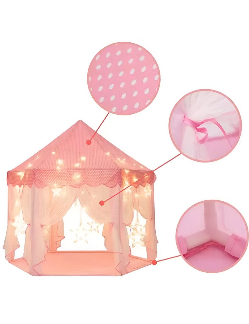 Carpa Camping Set Campamento Niña Diversion Con 6 Entradas