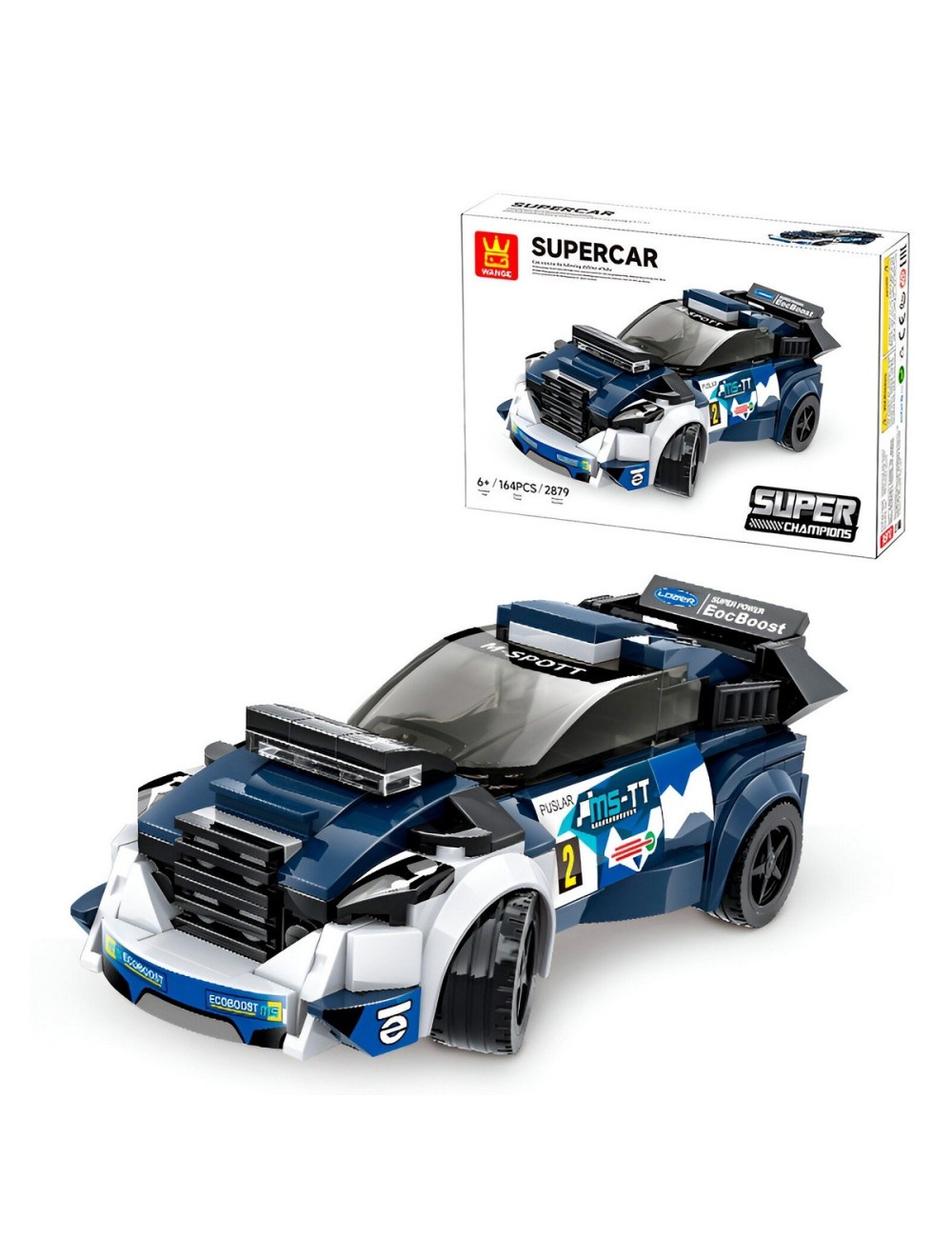 Carro Deportivo Azul Supercar Armable Armatodo Niños