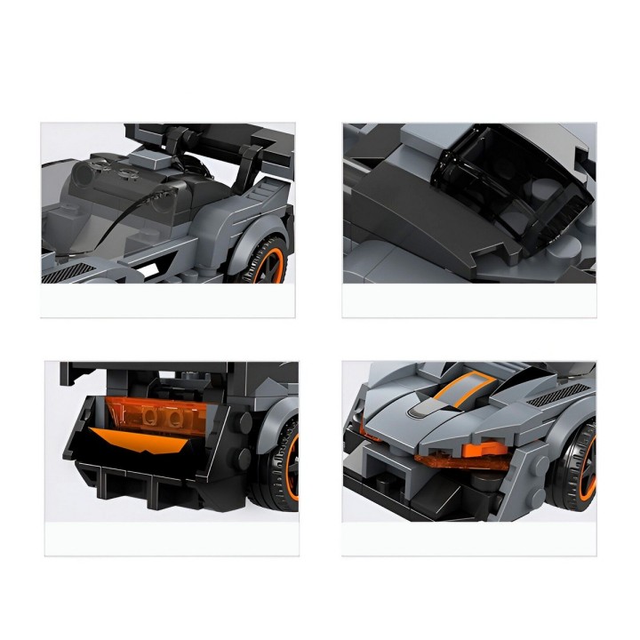 Carro Deportivo Gris Supercar Armable Armatodo Niños