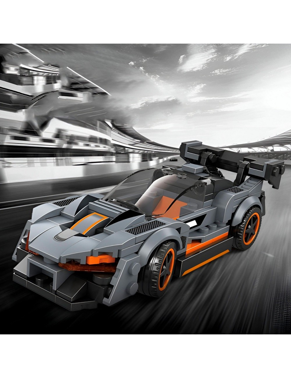 Carro Deportivo Gris Supercar Armable Armatodo Niños