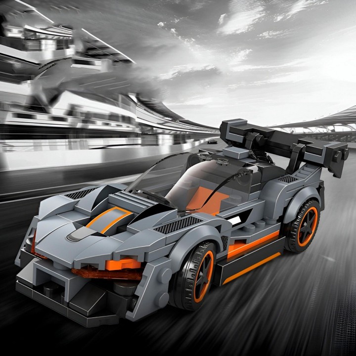 Carro Deportivo Gris Supercar Armable Armatodo Niños