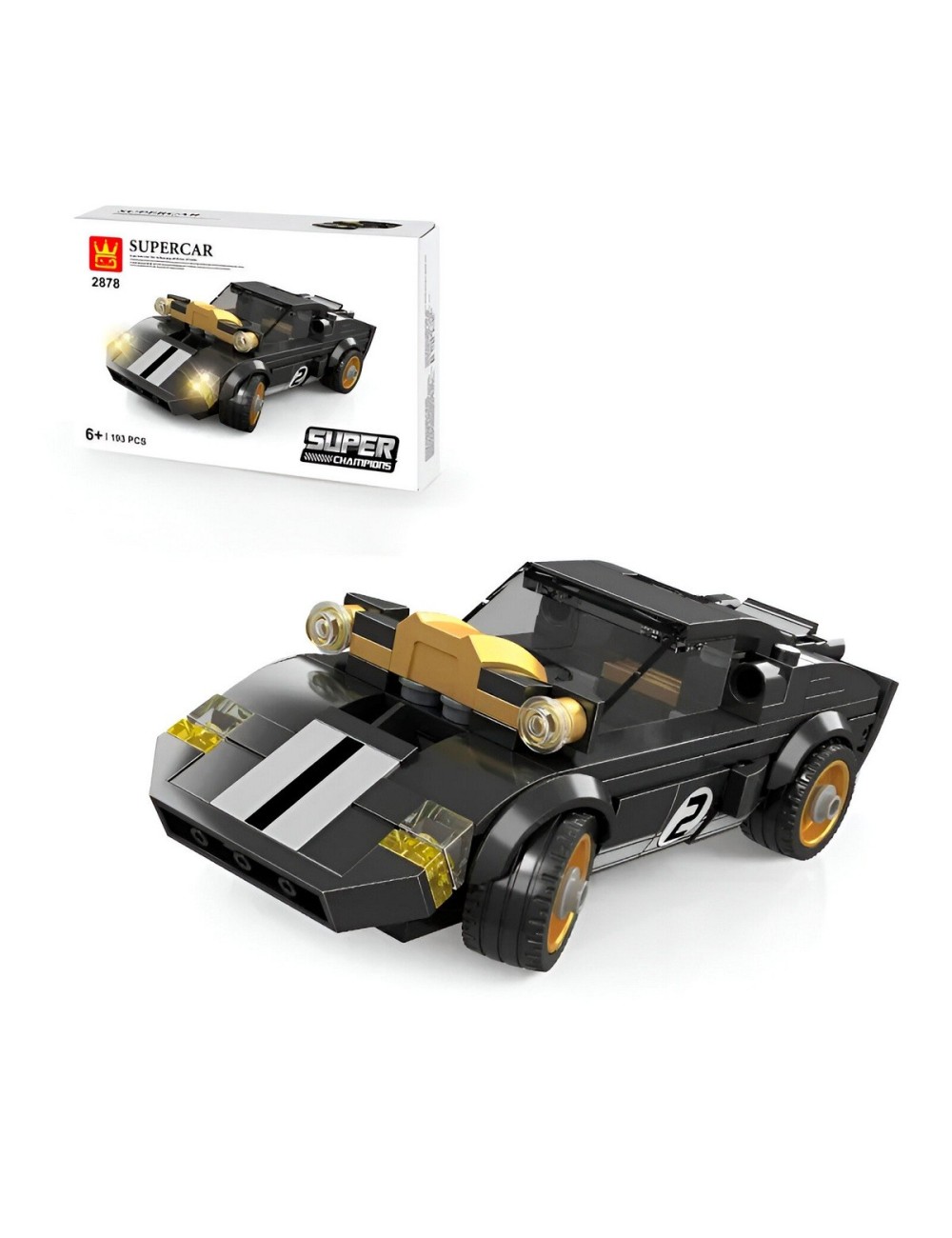 Carro Deportivo Mustang Gt Supercar Armable Armatodo Niños